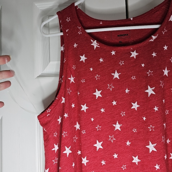 Sonoma Red Stars Tank Top Sz xl - Picture 3 of 10